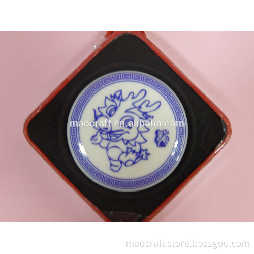 Chinese traditional Zodiac --Activated carbon, Pocelain car hang ornament (Dragon)) for New Year Gifts